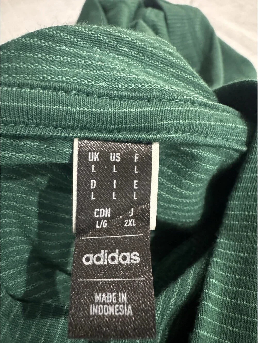 Adidas Men's Axis Tech Hooded L/S Shirt Collegiate Green Large